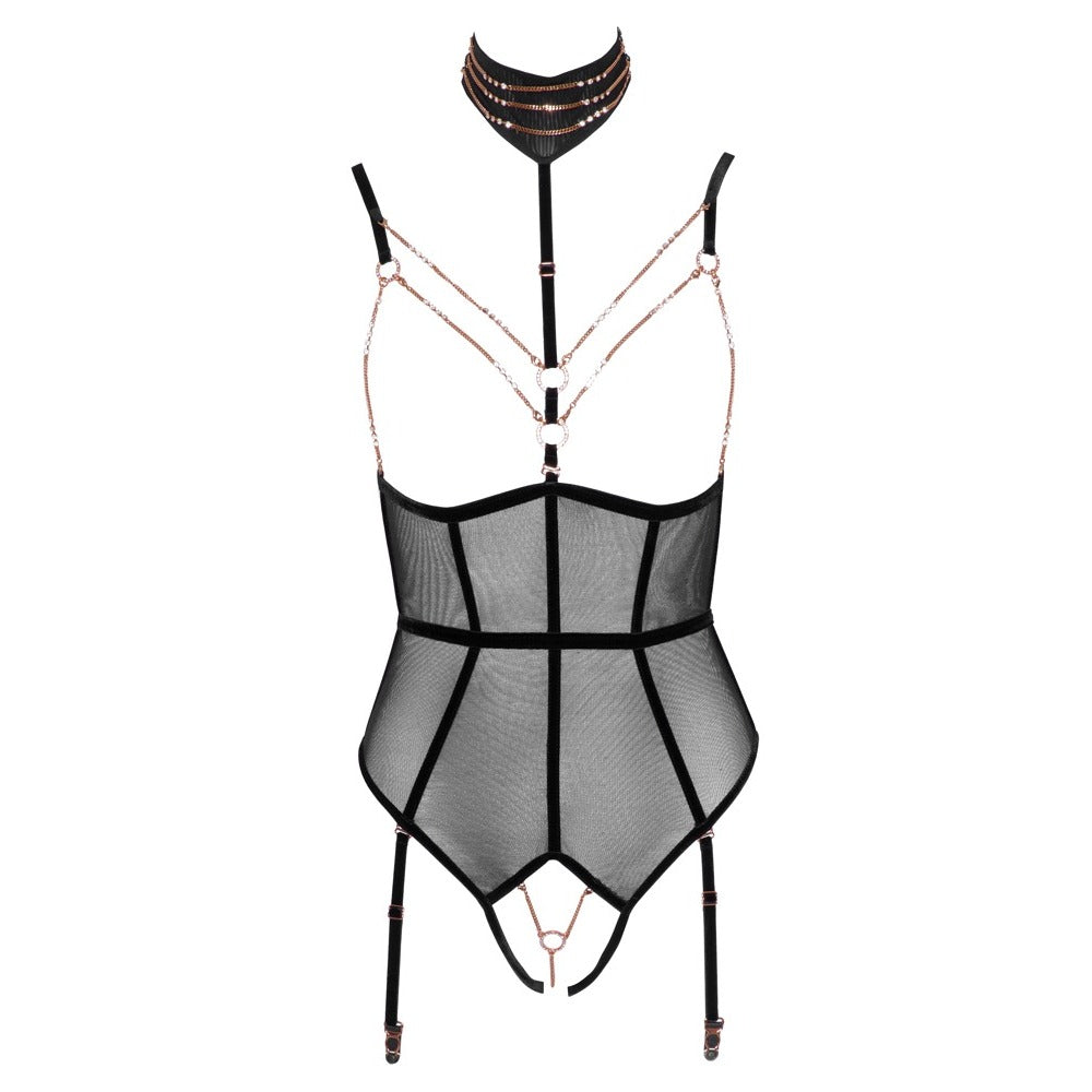 Abierta Fina Body With Chains|Back View|"chain body design - back view"
