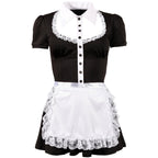 Cottelli Collection Costumes Black Maids Dress|Back View|"french maid costume - back view"
