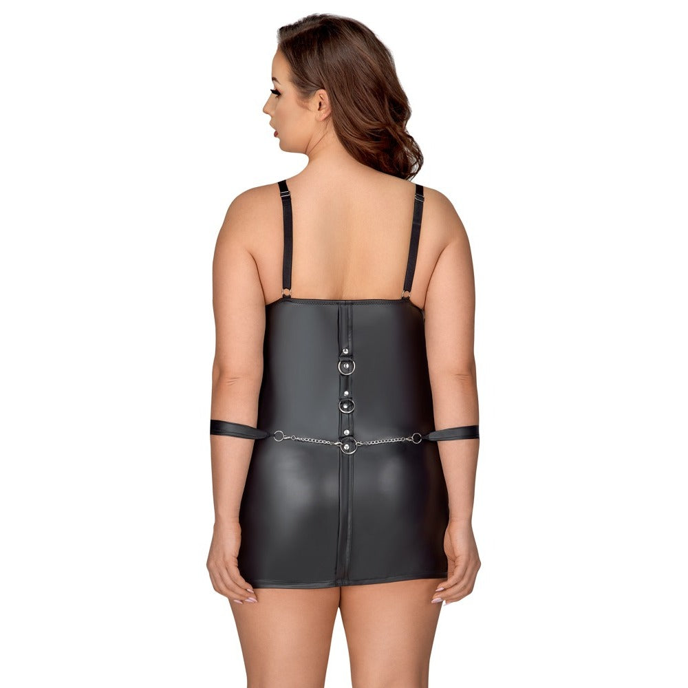 Cottelli Curves Bondage Plus Dress|Side View|"plus size bondage dress - side view"