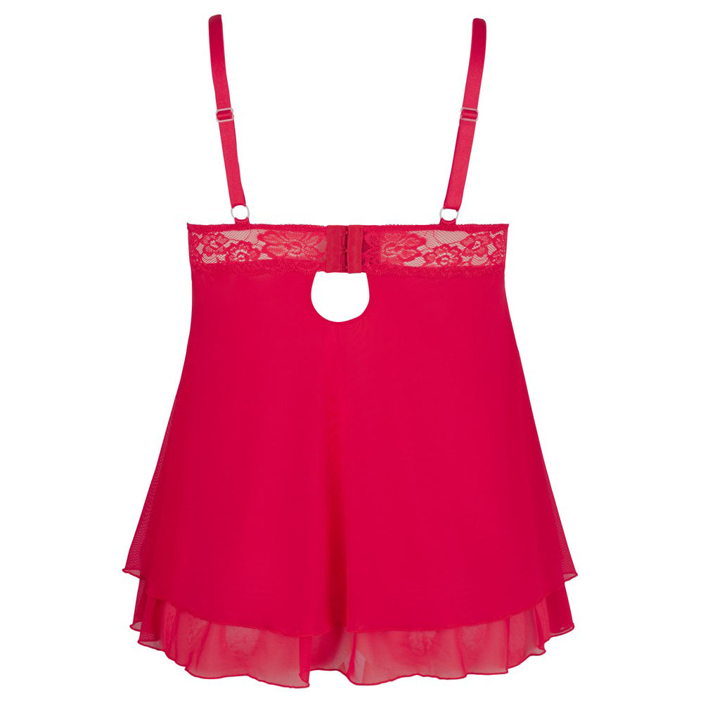 Cottelli Plus Size Babydoll|Detail View|"plus size babydoll nightwear - detail view"