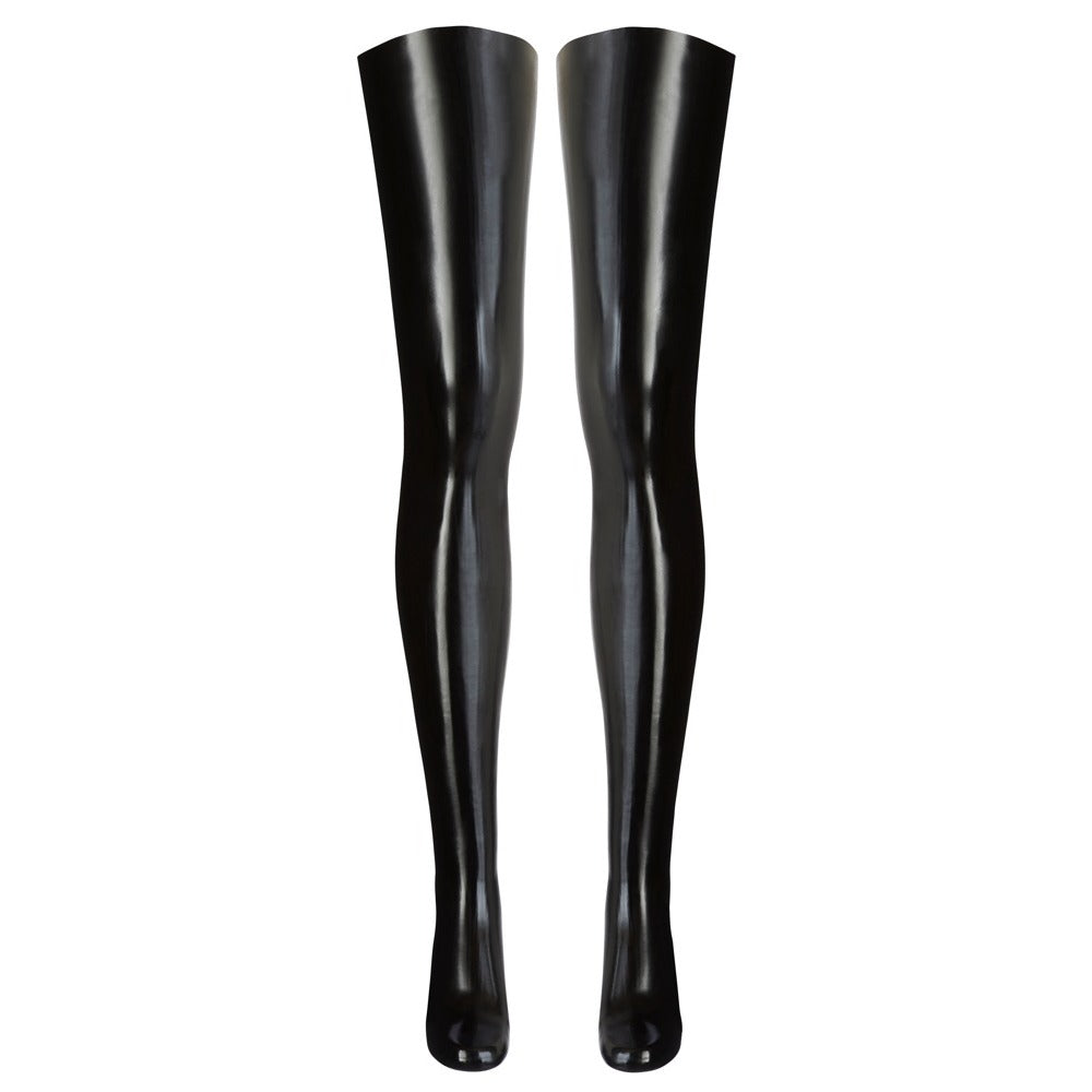 LateX Black Stockings|Side View|"black features-side view"|
