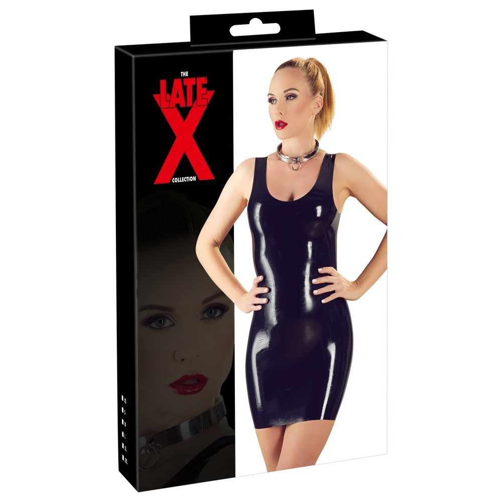 LateX Mini Dress Black|Set View|"complete dress set-set view"|