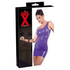 LateX Mini Dress Purple|Set View|"complete dress set-set view"|