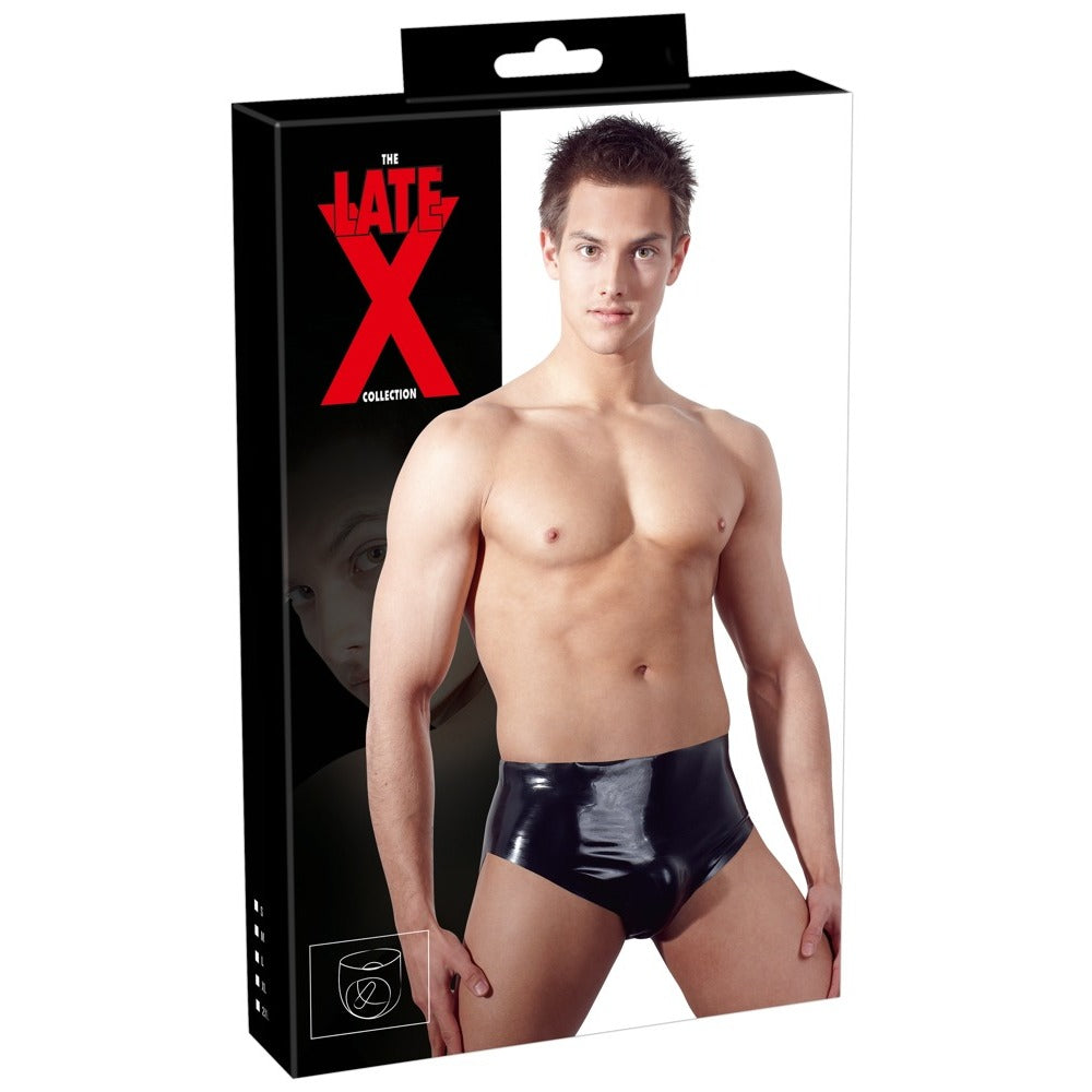 LateX Briefs with Anal Plug|Set View|"complete brief set-set view"|