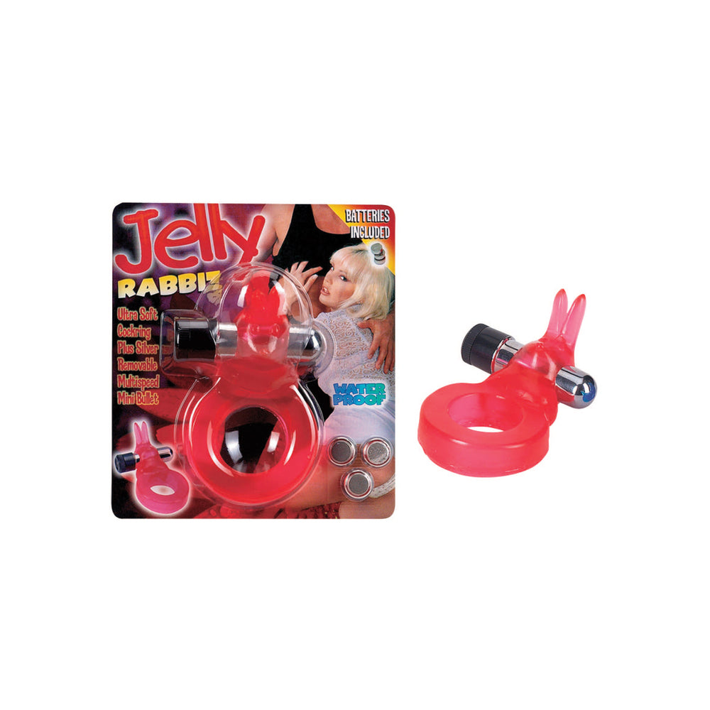 Jelly Rabbit Vibrating Cock Ring|Side View|"jelly detail - side view"