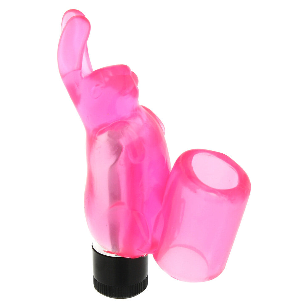 Silicone Rabbit Finger Sleeve Vibe|Front View|"rabbit design - front view"