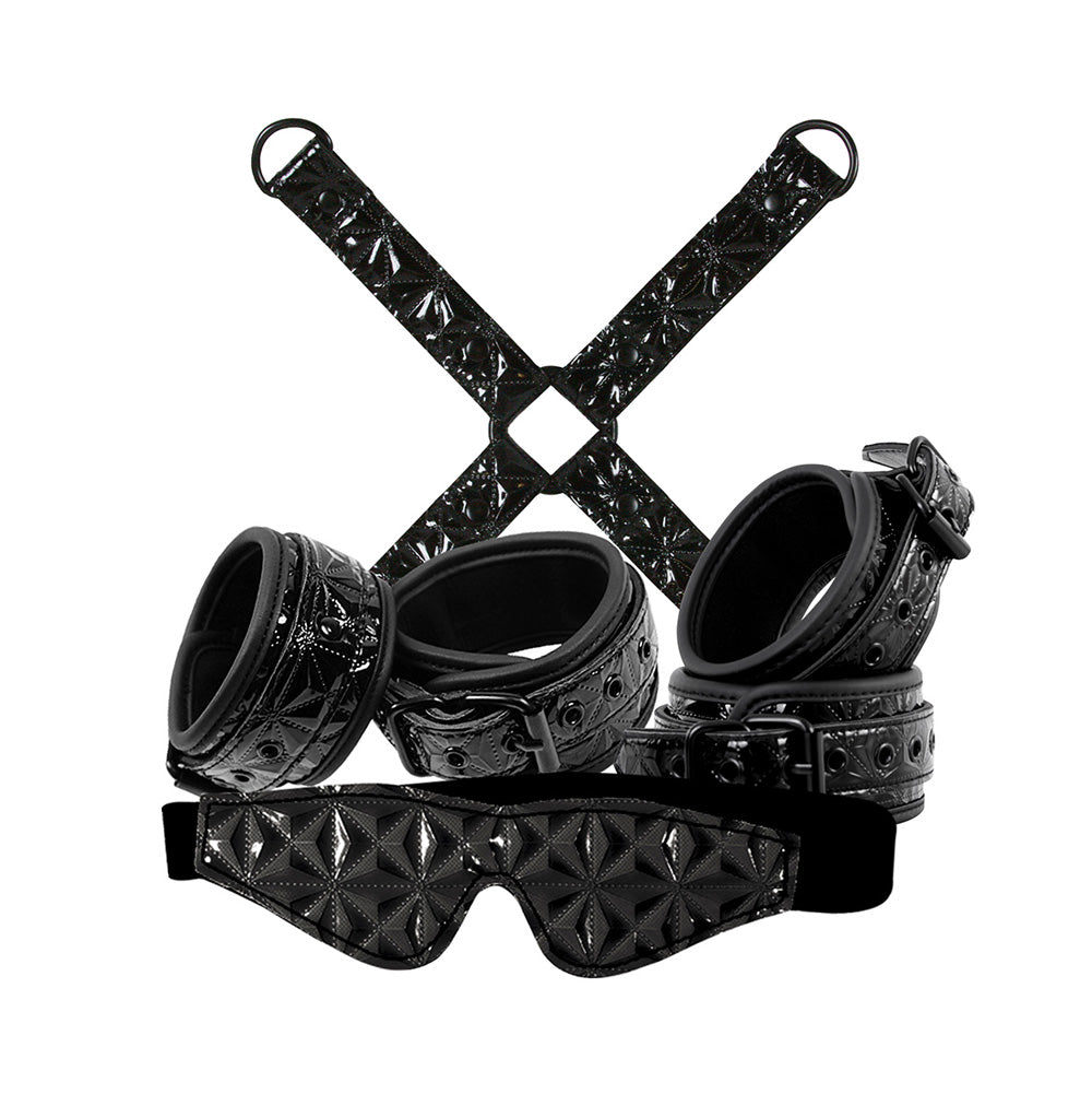 Sinful Bondage Kit Black|Front View|"bondage kit-front view"|
