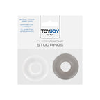 ToyJoy Stud Cock Rings|Side View|"ring detail - side view"