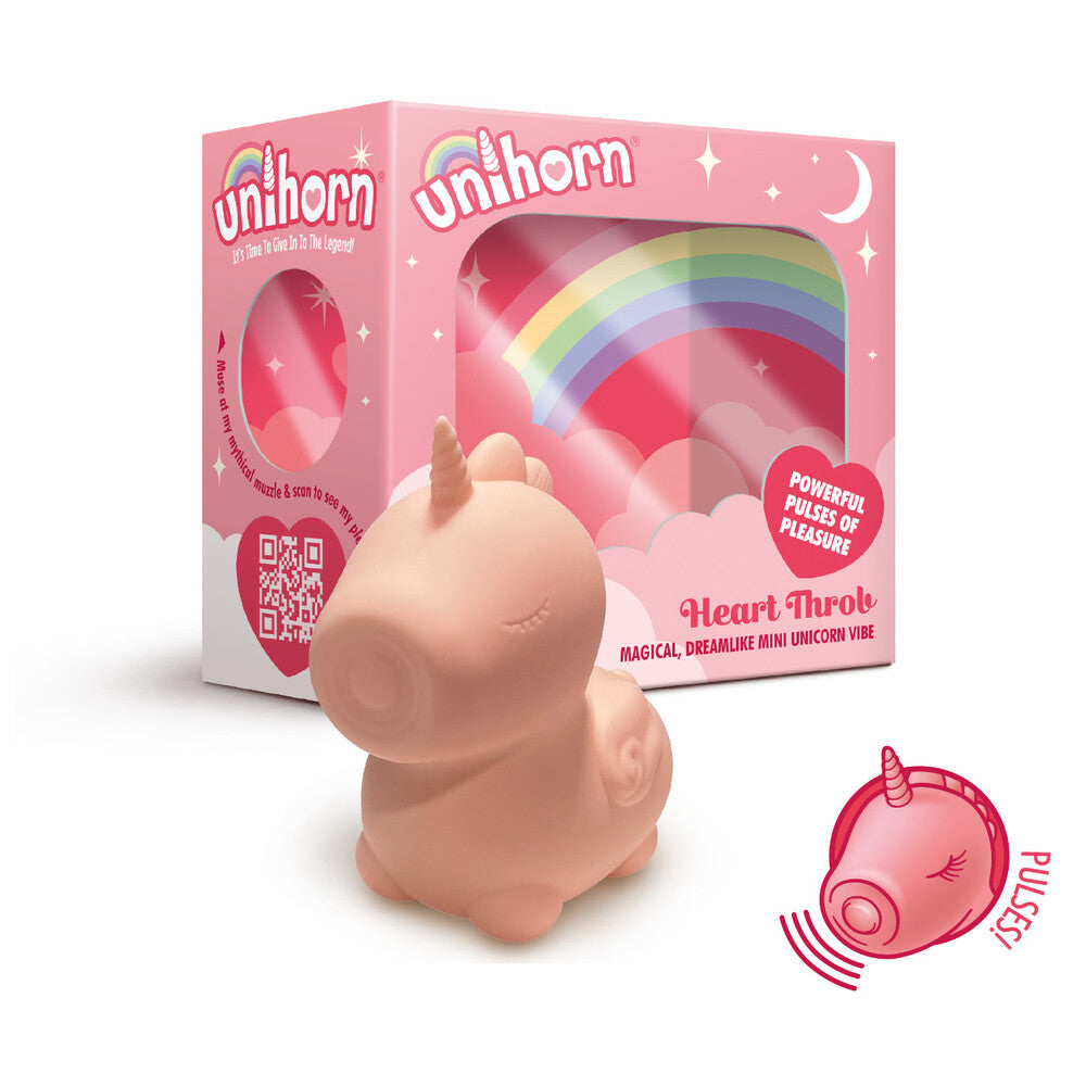 Unihorn Heart Throb Pulsating Unicorn Vibe|Front View|"Heart throb vibrator - front view"