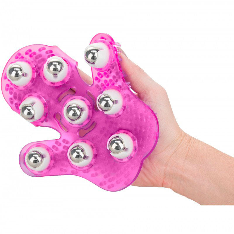 Roller Balls Massager Glove | Detail | "rolling ball texture - detail view"