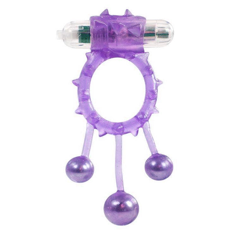 Ball Banger Vibrating Cock Ring|Front View|"banger design - front view"