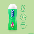 Durex Massage Lube Aloe Vera Soothing 200ml|Side View|"massage bottle-side view adult toys direct"|