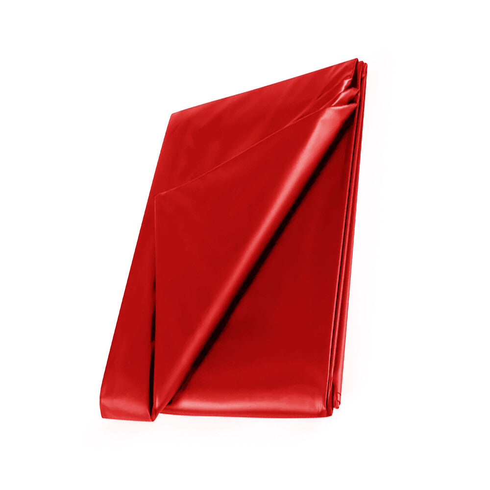 Wet Play PVC Bedsheet RED 210x200cm|Front View|"red pvc play sheet 210x200cm waterproof-front view adult toys direct"|