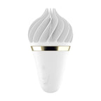 Satisfyer Sweet Treat Spinnator White Clitoral Vibrator|Front View|"White spinnator vibrator - front view"