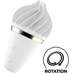 Satisfyer Sweet Treat Spinnator White Clitoral Vibrator|Side View|"Premium pleasure device - side view"