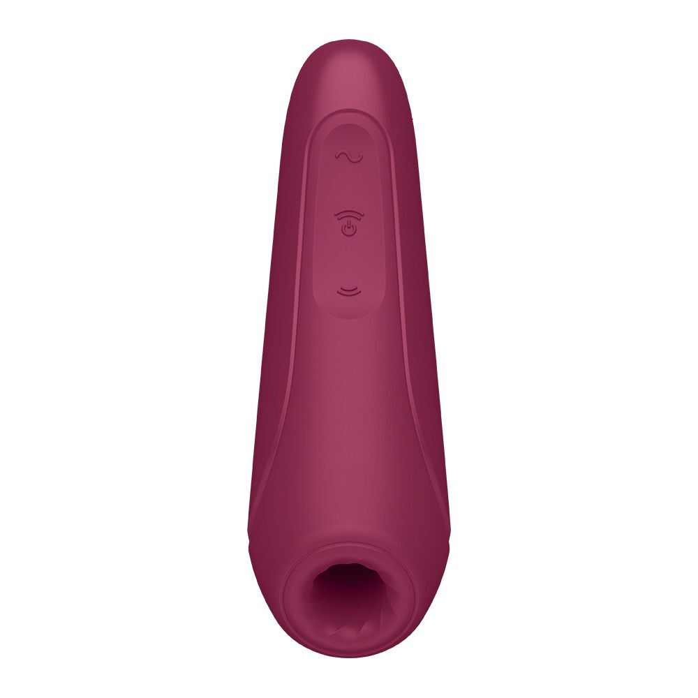 Satisfyer App Enabled Curvy 1 Plus Rose Red|Side View|"Premium pleasure device - side view"