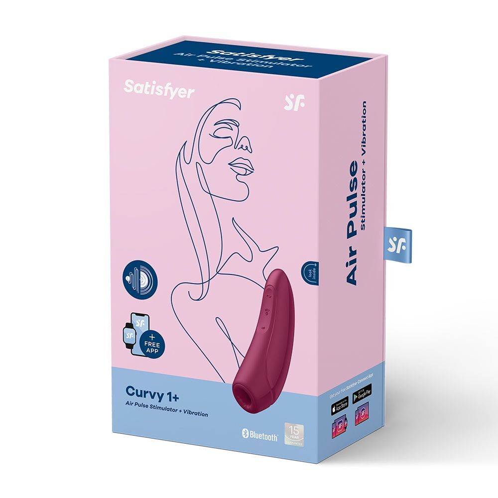 Satisfyer App Enabled Curvy 1 Plus Rose Red|Kit View|"Complete smart system - kit view"