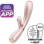 Satisfyer Hot Lover Warming Vibrator With App Control Pink|Side View|"Premium warming pleasure device - side view"