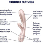 Satisfyer Hot Lover Warming Vibrator With App Control Pink|Detail View|"Temperature control interface - detail view"