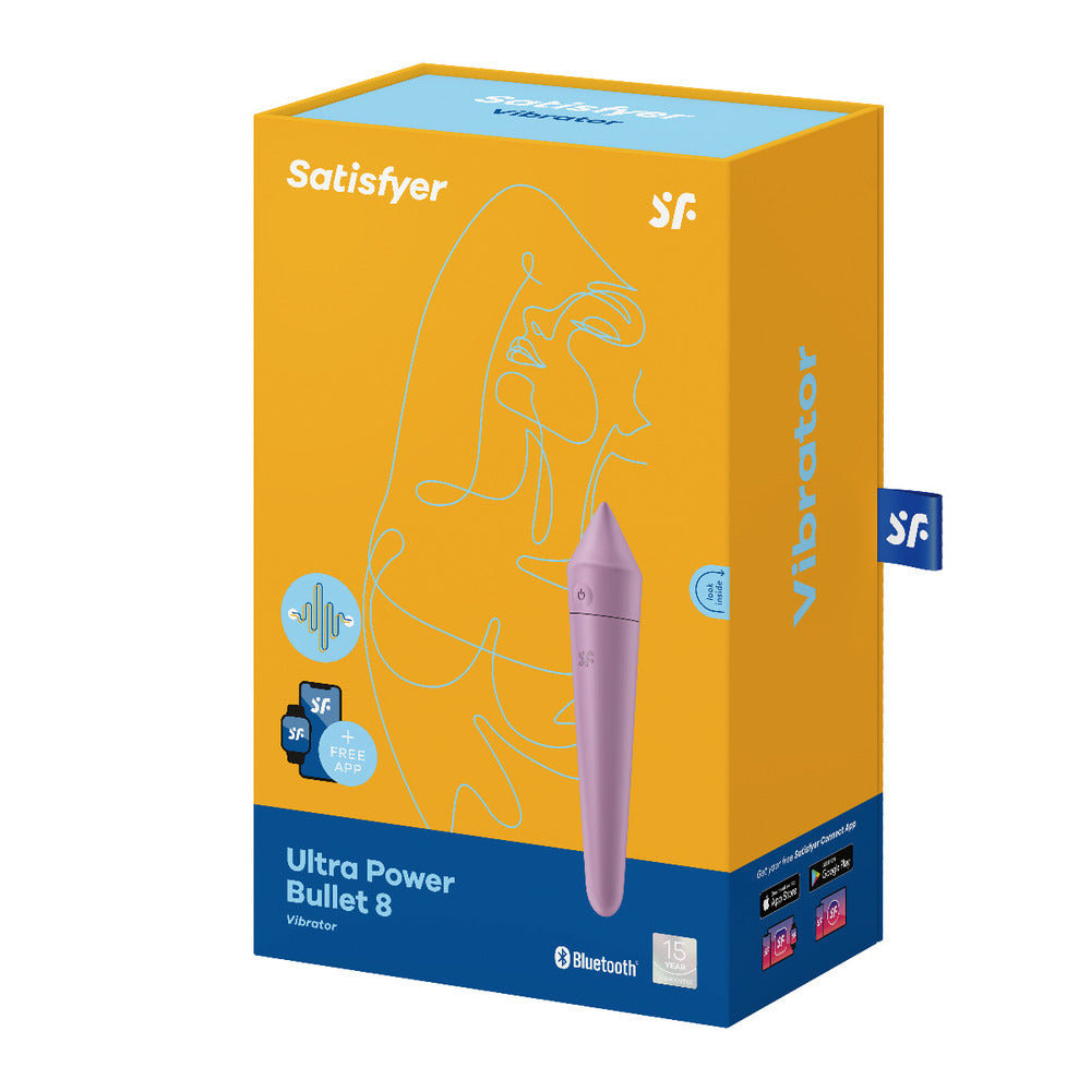 Satisfyer-Ultra-Power-Bullet-8-With-App-Control-Lilac|Kit View|"complete smart set-kit view"