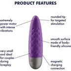 Satisfyer-Ultra-Power-Bullet-5-Violet|Detail View|"multiple speed controls-detail view"