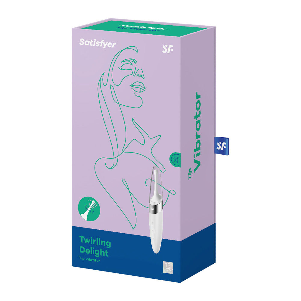 Satisfyer Twirling Delight Clit Stim White|Detail View|"Multi-function controls - detail view"