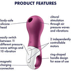 Satisfyer Lucky Libra Air Pulse Stim and Vibe|Detail View|"Multi-function controls - detail view"