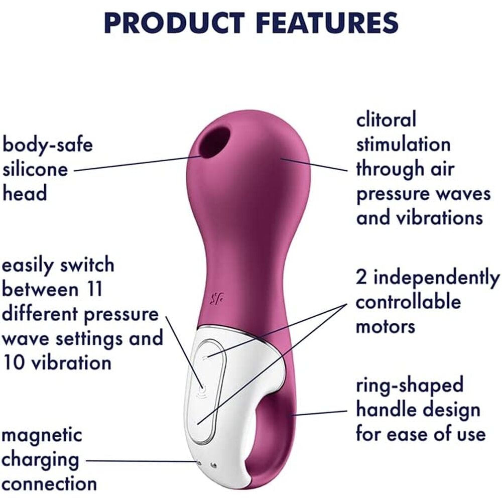 Satisfyer Lucky Libra Air Pulse Stim and Vibe|Detail View|"Multi-function controls - detail view"