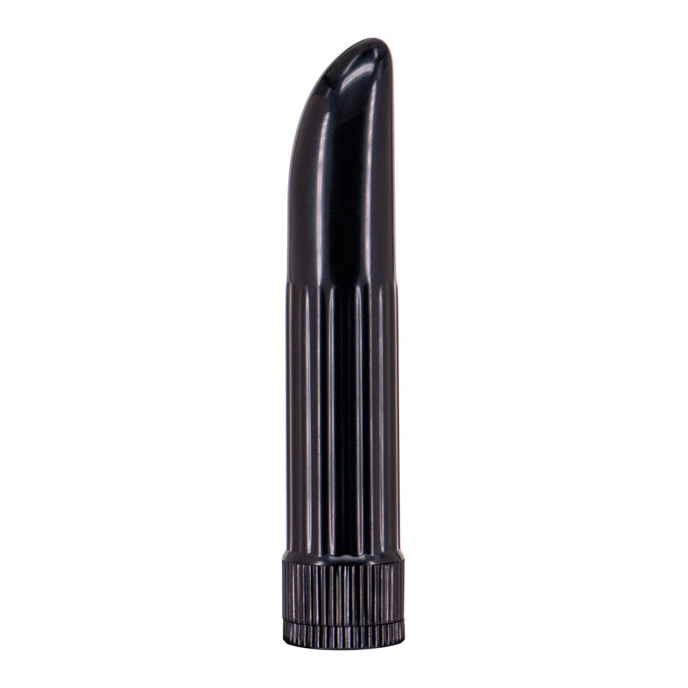Lady-Finger-Mini-Vibrator-Black|Front View|"classic mini vibrator black discreet-front view"