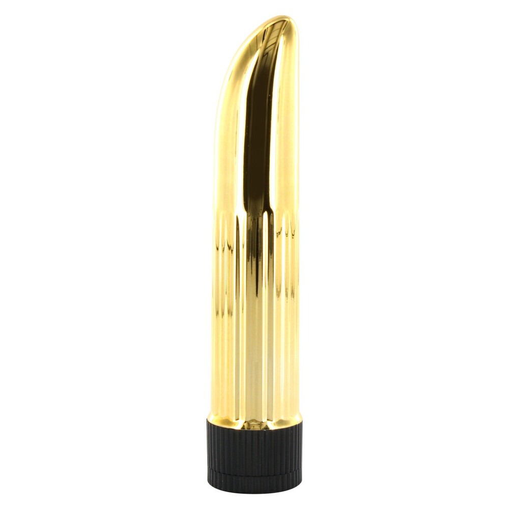 Lady-Finger-Mini-Vibrator-Gold|Front View|"gold mini vibrator classic-front view"