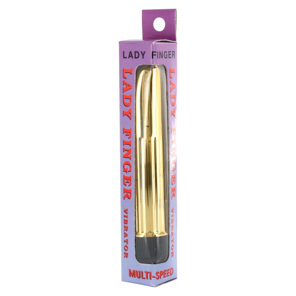 Lady-Finger-Mini-Vibrator-Gold|Side View|"premium compact design-side view"