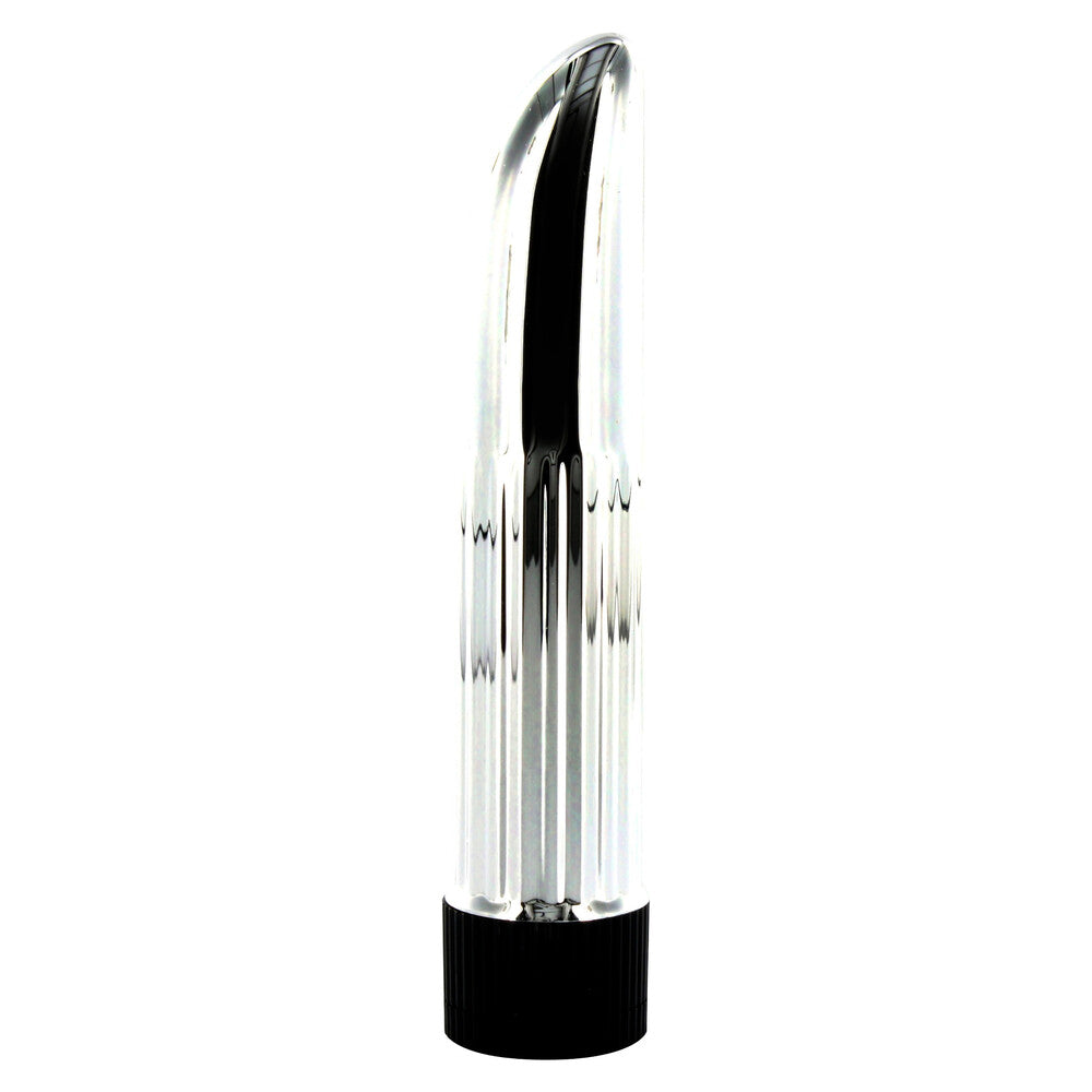 Lady-Finger-Mini-Vibrator-Silver|Front View|"silver mini vibrator classic-front view"