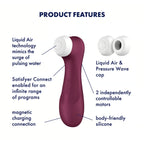 Satisfyer Pro 2 Generation 3 with Air Tech and App|Detail View|"App control interface - detail view"