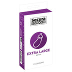 Secura Condoms 12 Pack Extra Large|Front View|"condom design-front view"|