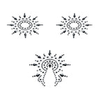 Petits-Joujoux-Gloria-Nipple-And-Vagina-Pasties-Black|Front-View|"black-pasties-set-front-view"