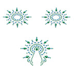 Petits-Joujoux-Gloria-Nipple-And-Vagina-Pasties-Green|Front-View|"green-pasties-set-front-view"