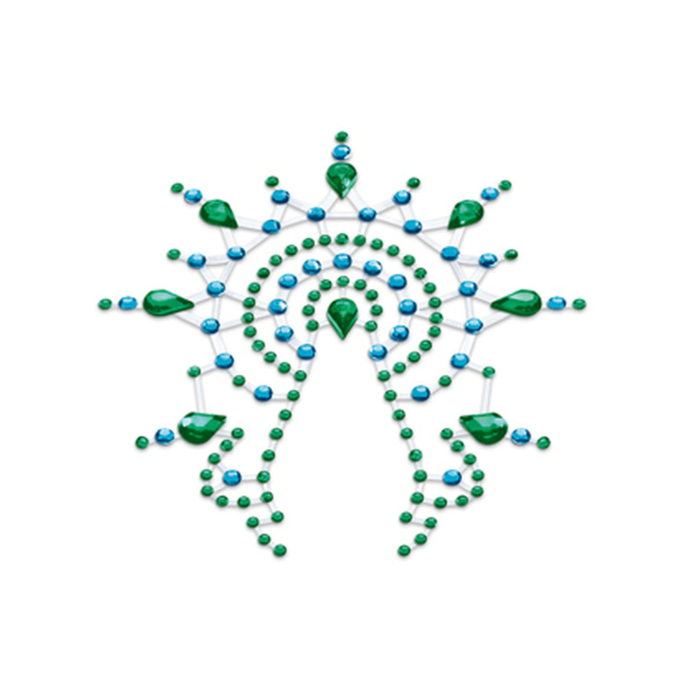 Petits-Joujoux-Gloria-Nipple-And-Vagina-Pasties-Green|Side-View|"decorative-pasties-side-view"