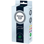 Mister Size 47mm Your Size Pure Feel Condoms 10 Pack|Front View|"condom design-front view"|