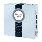 Mister Size 47mm Your Size Pure Feel Condoms 36 Pack|Front View|"condom design-front view"|
