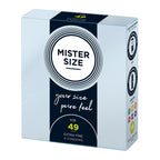 Mister Size 49mm Your Size Pure Feel Condoms 3 Pack|Front View|"condom design-front view"|