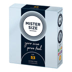 Mister Size 53mm Your Size Pure Feel Condoms 3 Pack|Front View|"condom design-front view"|