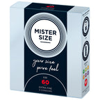 Mister Size 60mm Your Size Pure Feel Condoms 3 Pack|Front View|"condom design-front view"|