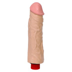 The Naturals Heavy Veined 8 Inch Vibrating Dong Thick|Front View|"veined design - front view"