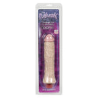 The Naturals Heavy Veined 8 Inch Vibrating Dong Thin|Side View|"texture detail - side view"