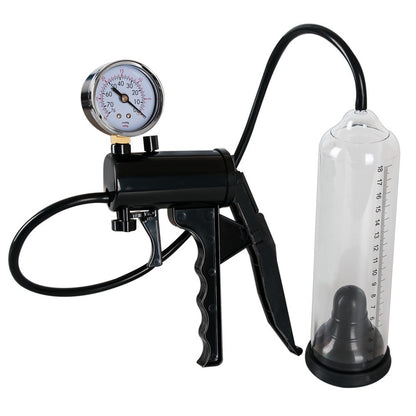Penis Pump Stiff And Strong|Side View|"Medical-grade cylinder with measurement markings - side view"