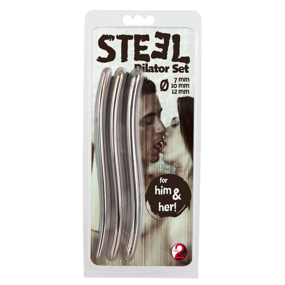 Set Of 3 Steel Dilators|Detail View|"steel dilator features-detail view adult toys direct"|