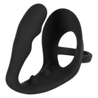 Black Velvets Cock Ring And Anal Plug|Front View|"velvets design - front view"