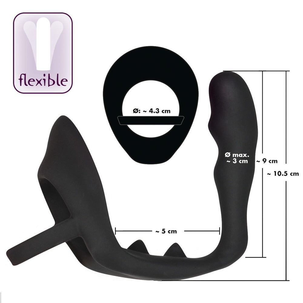 Black Velvets Cock Ring And Anal Plug|Back View|"quality build - back view"