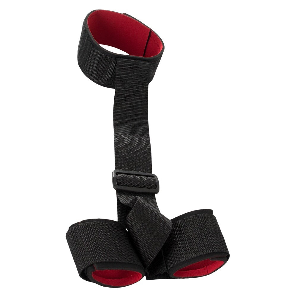 Neck And Wrist Restraint Set|Front View|"neck wrist restraint combo-front view adult toys direct"|