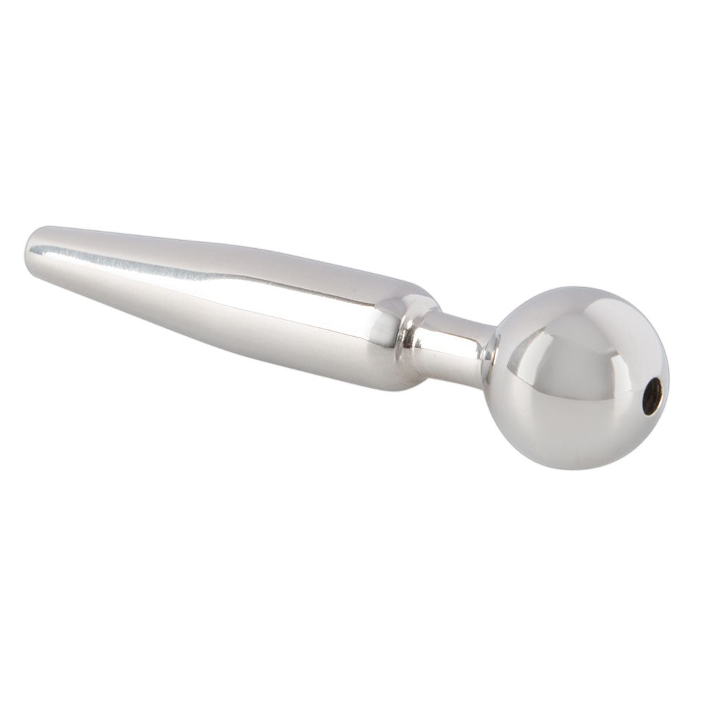 Cum Through Play Stainless Steel Penis Plug|Front View|"stainless steel through play urethral plug-front view adult toys direct"|